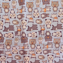 בד גן חיות רקע תכלת 