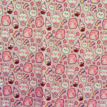 בד ארנבונים רקע ורוד